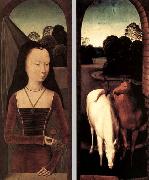 Hans Memling Diptych with the Allegory of True Love Spain oil painting artist